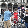 廣場上很多鴿子