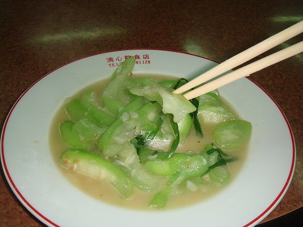 清心飲食店，特產絲瓜