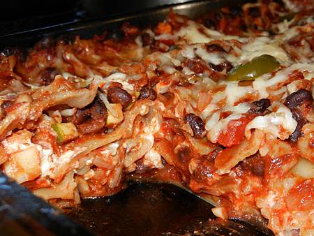 Sep042014 Goat cheese black bean lasagna 羊乳酪黑豆千層麵