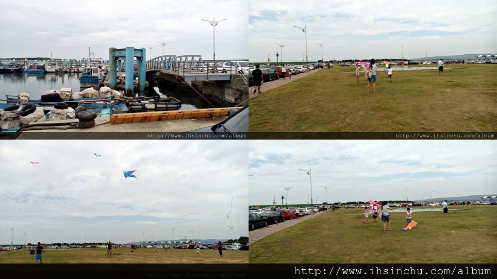 新竹南寮漁港廣場停車區,放風箏 新竹南寮漁港廣場停車區,放風箏