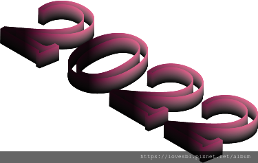 2022 3D漸變立體文字 2022 3D漸變立體文字