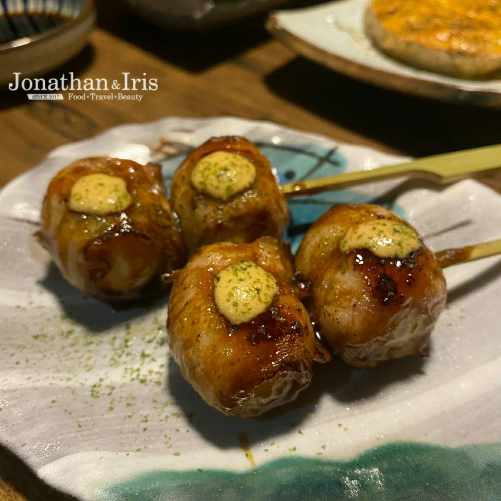 板橋串烤推薦 老八風居酒屋 豚肉麻糬串