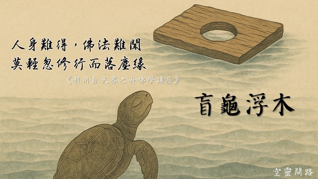 【佛典故事】盲龜浮木-人身難得，佛法難聞 莫輕忽修行而落塵緣｜天界之舟‧地藏道場‧佛法正宗‧行善濟世