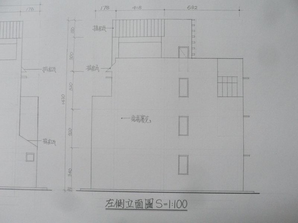 左側立面圖