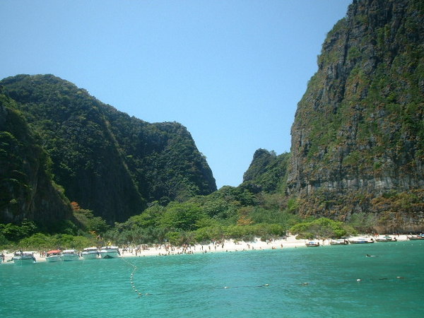 到了電影"The Beach"的拍攝地