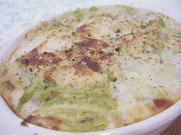 奶油焗白菜薯泥 (2)