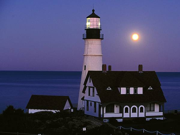 Moon Rise Over Portland Head Lighthouse, Portland, Maine.jpg