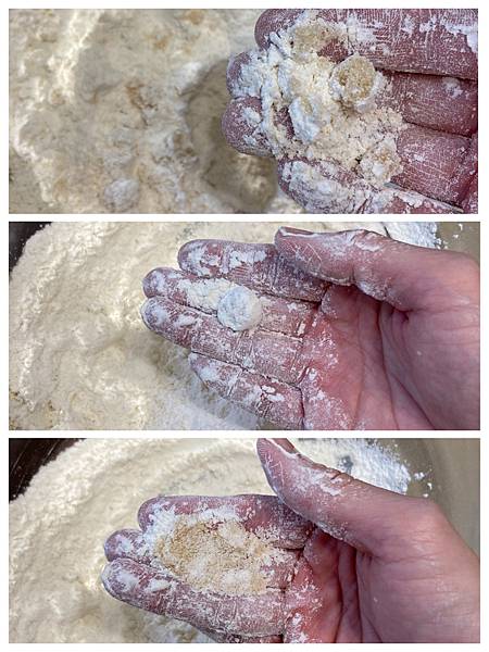 點我放大 雙手萬能,把塊狀的糖壓碎