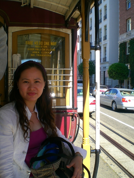 Cable car on Nob Hill