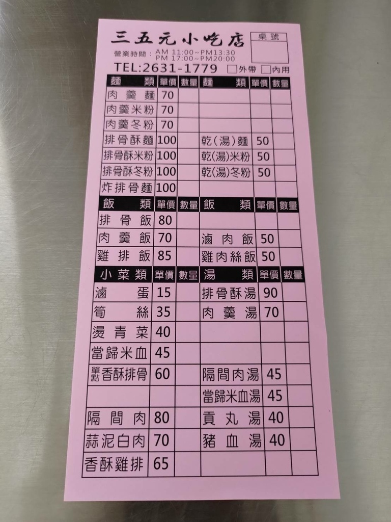 【台中沙鹿】三五元小吃店