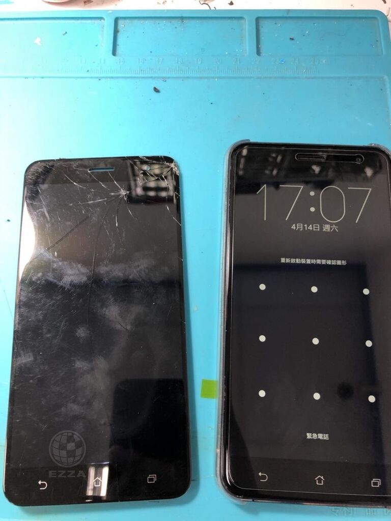 ZenFone 3 ZE552KL面板破裂.jpg ZenFone 3 ZE552KL面板破裂.jpg