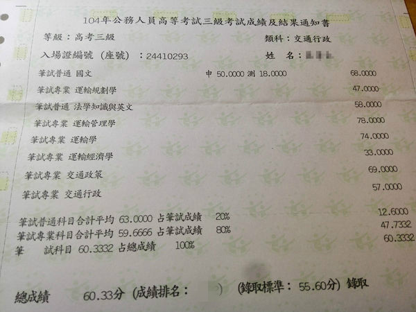 104年高考交通行政錄取心得 Forever漾ing 痞客邦