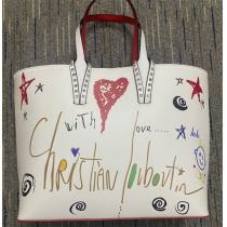 2023春夏クリスチャンルブタントートバッグホワイト Chr 2023春夏クリスチャンルブタントートバッグホワイト Chr