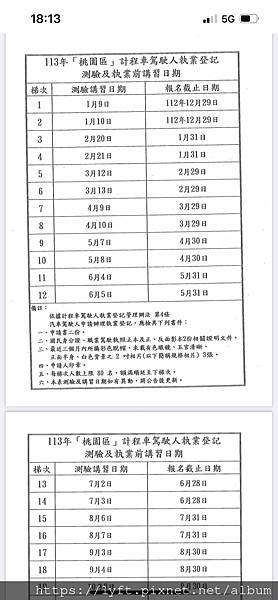 ［Uber 皇冠大車隊］113年桃園計程車執業登記證報考日期