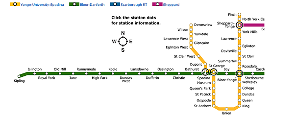 Toronto TTC map