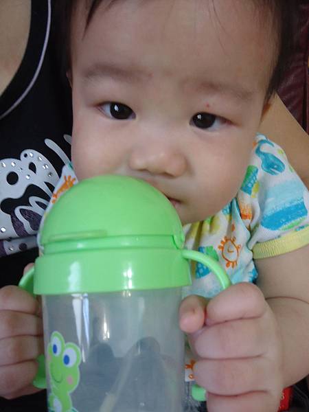 小寶~喝水(9個月)