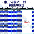 東元分離式變頻冷暖一對一