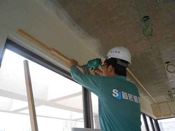 梯廳天花板施作 建造,工程,紀錄