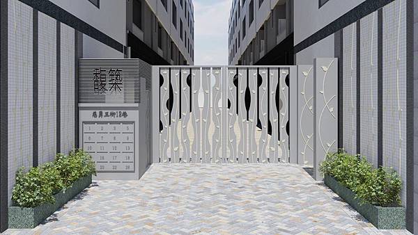 迎賓大門近景 仁武建案;社區大門;透天