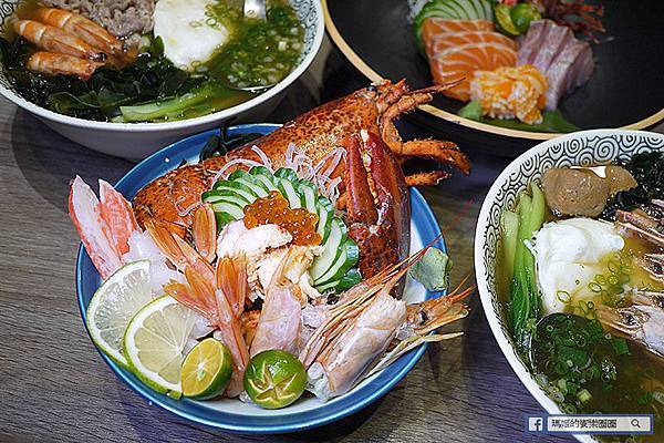 八里美食【福悅日式食堂】龍蝦海鮮丼每日限量優惠/最超值的綜合生魚片滴加！八里日式料理推薦