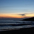 民宿旁白沙灣的美麗夕陽