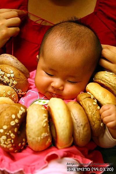 胸前的bagel太香了～小瑪忍不住口水直直流！