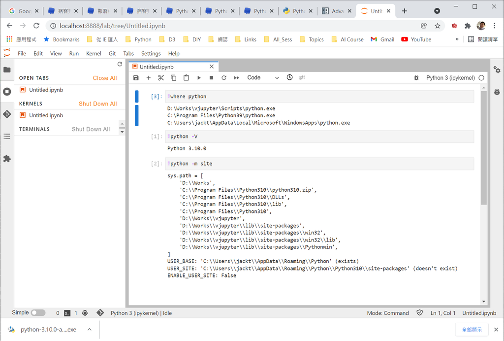 Check Python in Jupyter Env. Check Python in Jupyter Env.