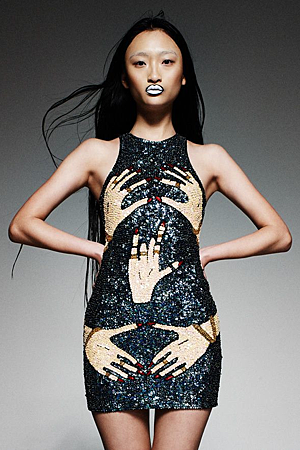 Discount Universe hands off sequinned mini dress