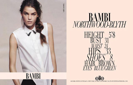 Show Packages-NY FW 11: Elite - Bambi Northwood Blyth