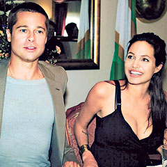 Brad Pitt and Angelina Jolie 