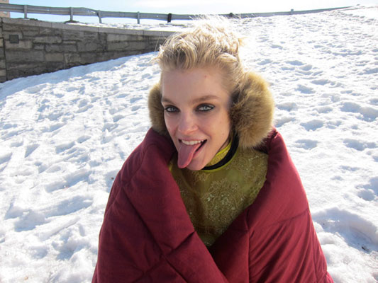 Behind the scenes Jessica Stam for Russh magazine