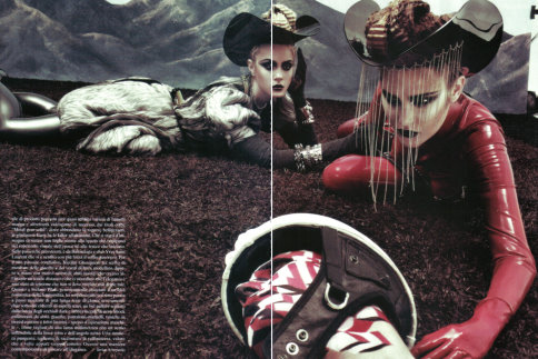 Vogue Italia 2008/9 -Jessica Stam、Catherie McNeil