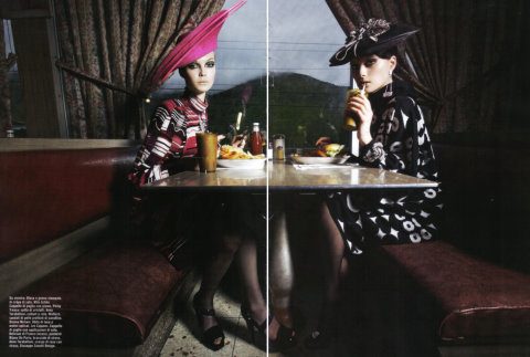 Vogue Italia 2008/9 -Siri Tollerod、Elena Melnik 