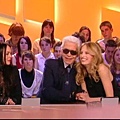 Le Grand Journal - Karl Lagerfield, Karolina Kurkova and  Lindsay Lohan