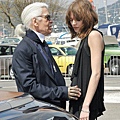 Karl Lagerfeld and Freja Beha Erichssen