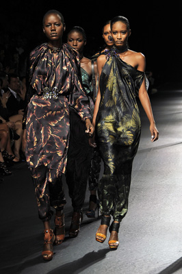 Lanvin S/S 2011 : Ajak Deng,Melodie Monrose,Jeniel Williams & Jourdan Dunn