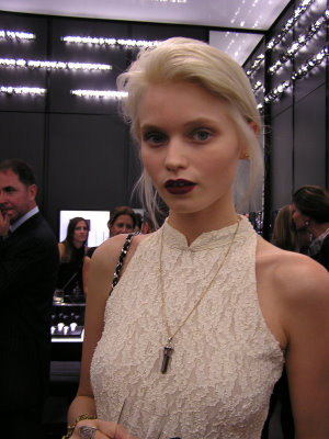 Abbey Lee at the re-opening party for the Chanel Soho store