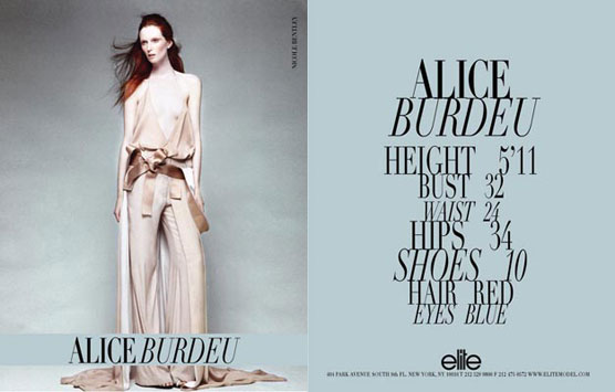 Show Packages-NY FW 11: Elite - Alice Burdeu