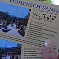 the ticket to Hohenschwangau天鵝堡