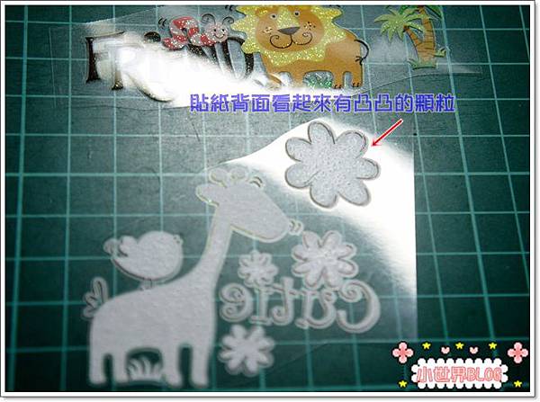 轉印貼紙背面