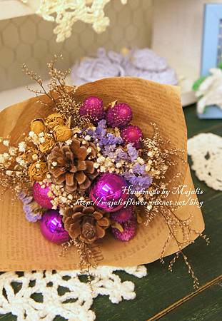 11月乾燥花課 維如老師 喜迎耶誕乾燥花束 玫潔莉絲手作鋪 痞客邦