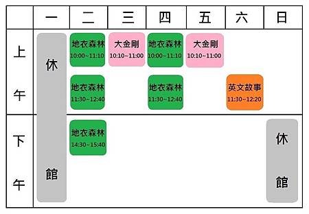 美術課表 (2014年3月)