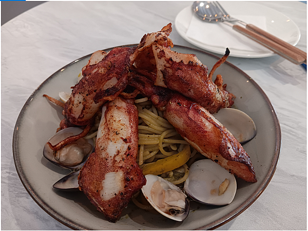 2025.07.03Thu 金山 晴躍咖啡3 青炒中卷義大利