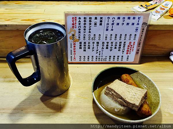 福岡中洲屋台「滿龍」的關東煮與ハイボール（highball，烈性雞尾酒）