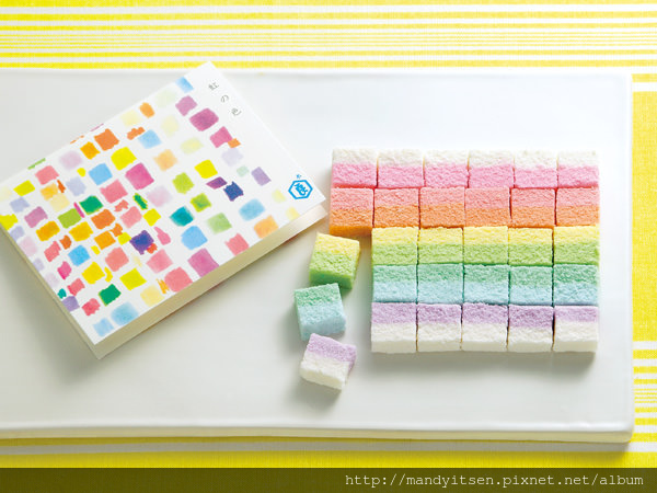 彩虹意象的乾菓子「虹の色」