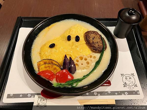 史努比茶屋的白味噌醬汁蛋包飯