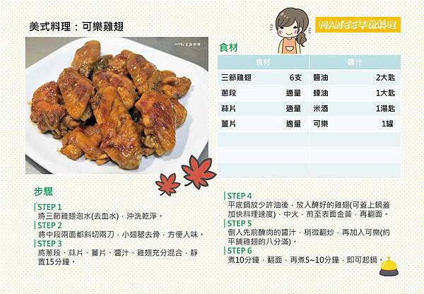 食譜-美式料理：可樂雞翅