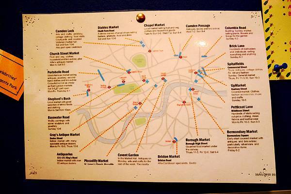 #7 倫敦著名markets分佈，對像我一樣的market-lover超棒～