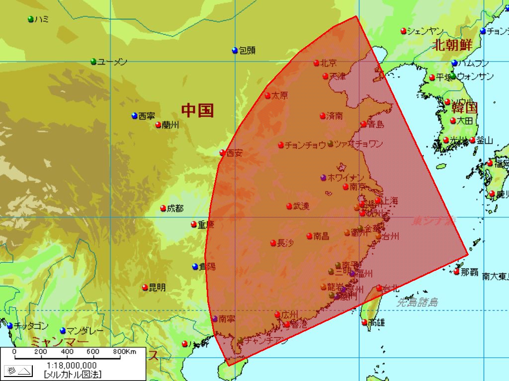 J/FPS-5 18公尺直徑雷達偵測距離約2000公里以上 12公尺直徑副雷達真測距離為1200公里