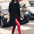oversize coat 3 red pants streetfsn